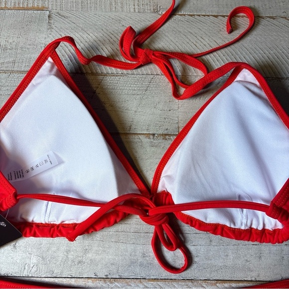 Suvimuga Classic String Bikini 2 Pc Swimsuit Womens Size Large Red NWT - Picture 6 of 14